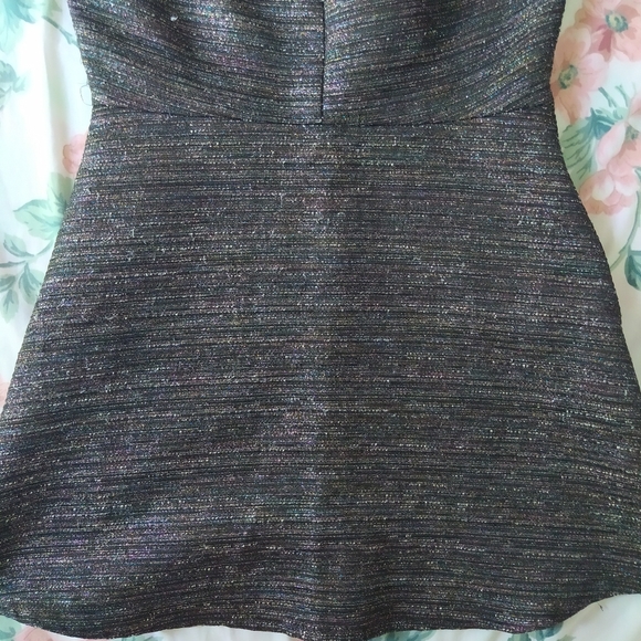 Metallic Key Hole Sparkle A Line Party Dress - Picture 5 of 9